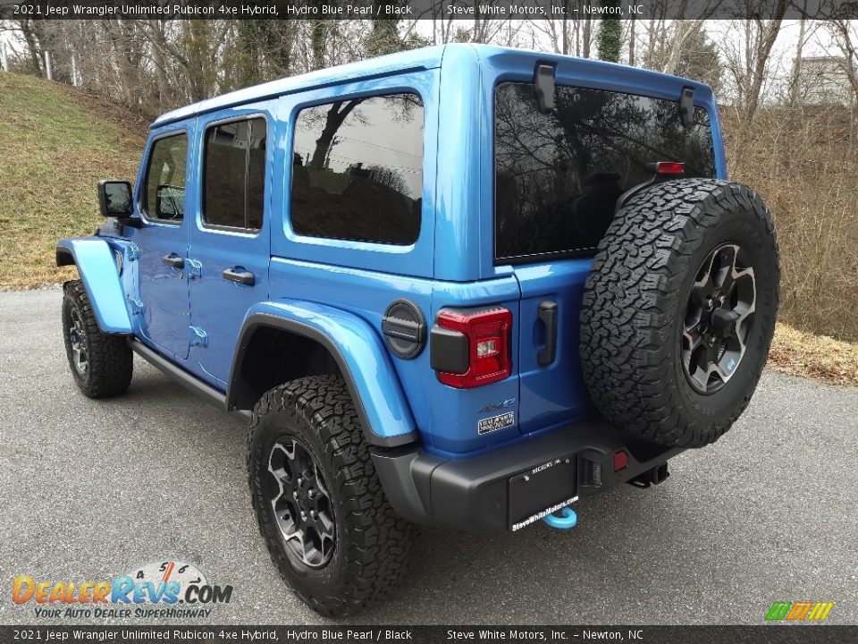 2021 Jeep Wrangler Unlimited Rubicon 4xe Hybrid Hydro Blue Pearl / Black Photo #11