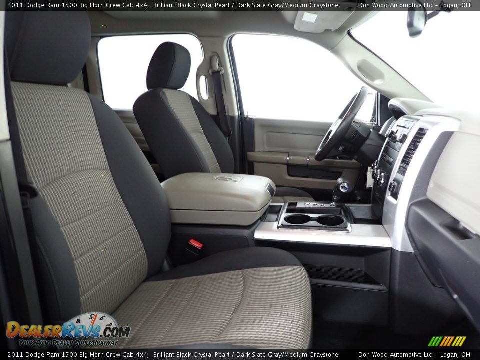 2011 Dodge Ram 1500 Big Horn Crew Cab 4x4 Brilliant Black Crystal Pearl / Dark Slate Gray/Medium Graystone Photo #25