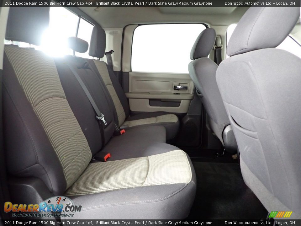 2011 Dodge Ram 1500 Big Horn Crew Cab 4x4 Brilliant Black Crystal Pearl / Dark Slate Gray/Medium Graystone Photo #28