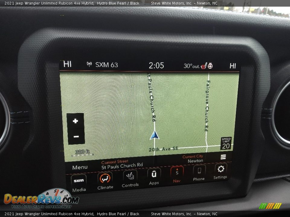 Navigation of 2021 Jeep Wrangler Unlimited Rubicon 4xe Hybrid Photo #30