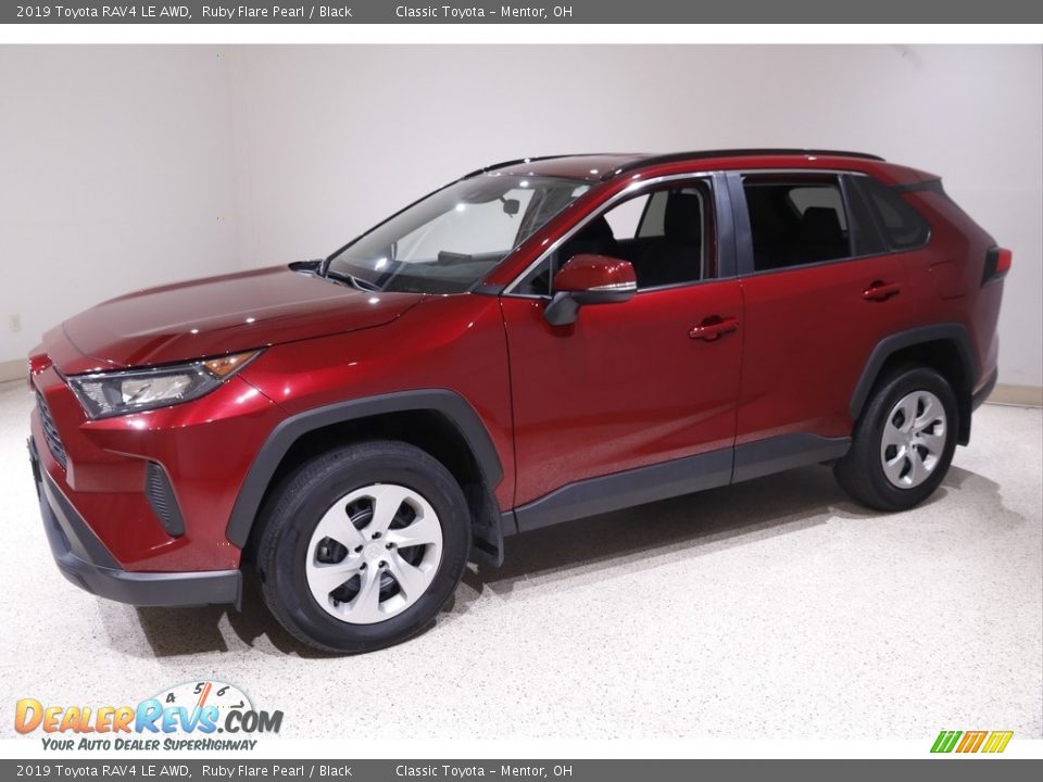 2019 Toyota RAV4 LE AWD Ruby Flare Pearl / Black Photo #3