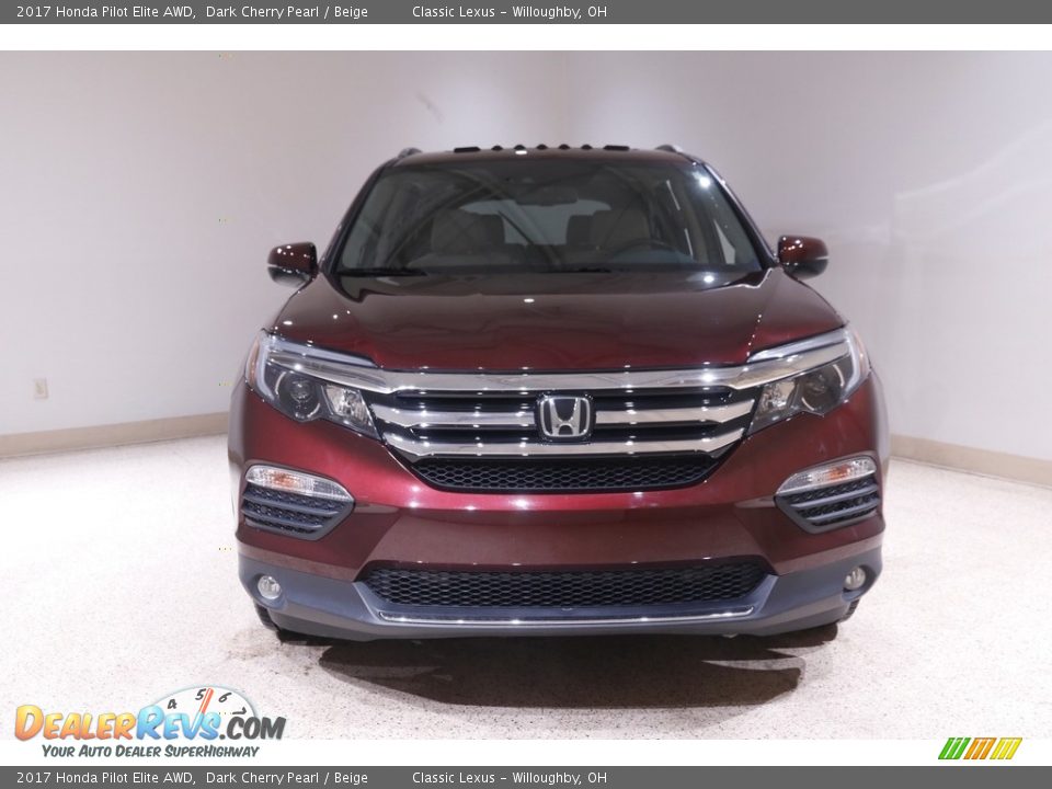 2017 Honda Pilot Elite AWD Dark Cherry Pearl / Beige Photo #2