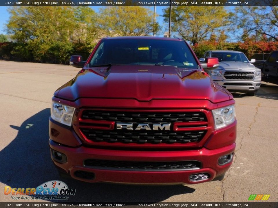 2022 Ram 1500 Big Horn Quad Cab 4x4 Delmonico Red Pearl / Black Photo #2