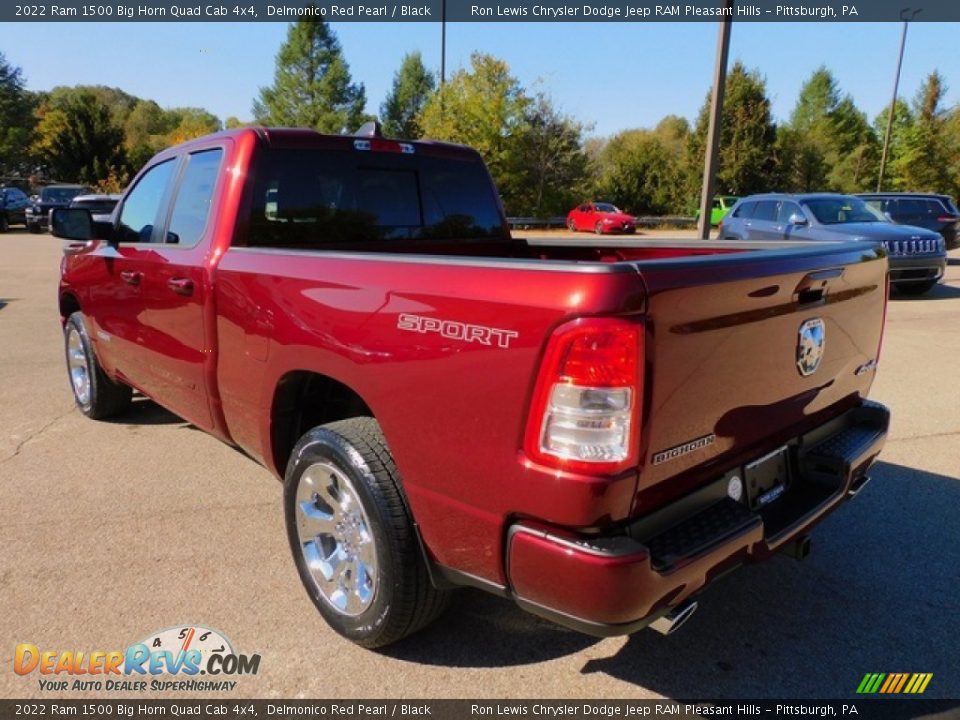 2022 Ram 1500 Big Horn Quad Cab 4x4 Delmonico Red Pearl / Black Photo #8