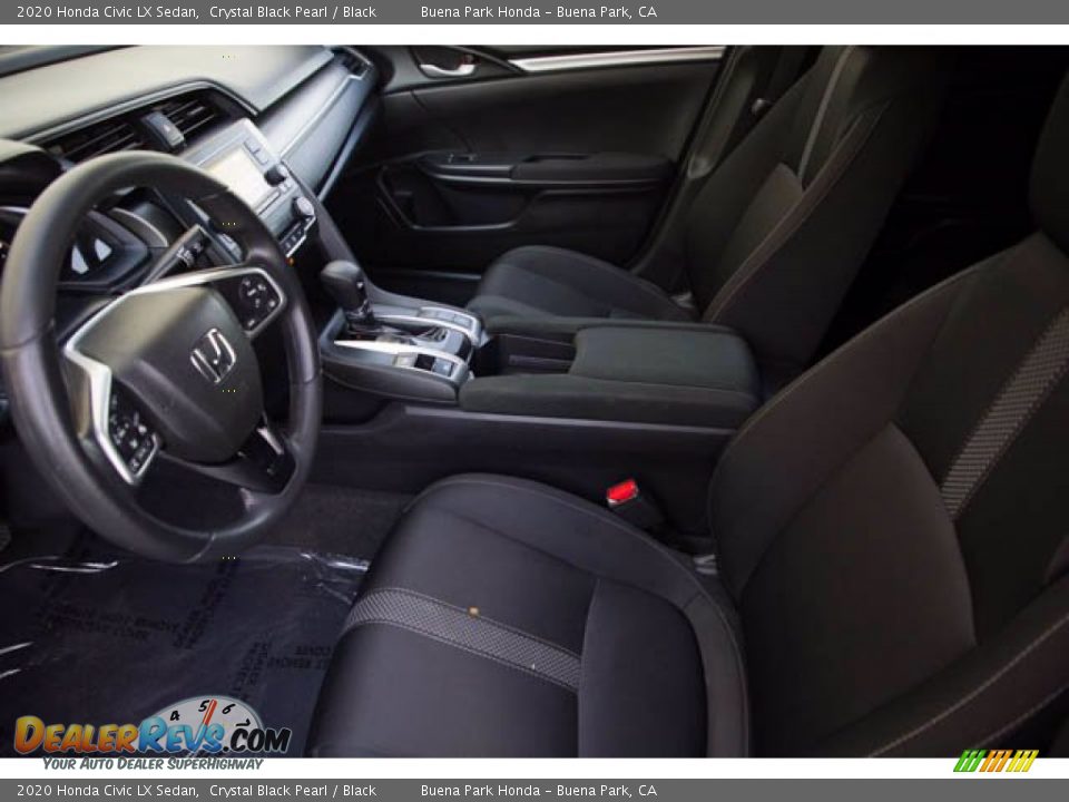 2020 Honda Civic LX Sedan Crystal Black Pearl / Black Photo #3