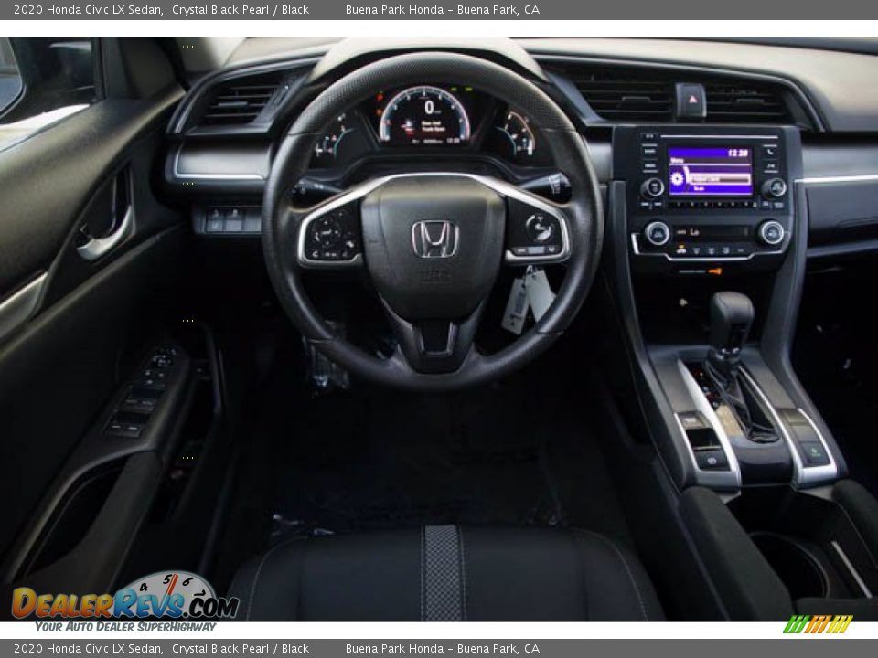 2020 Honda Civic LX Sedan Crystal Black Pearl / Black Photo #5