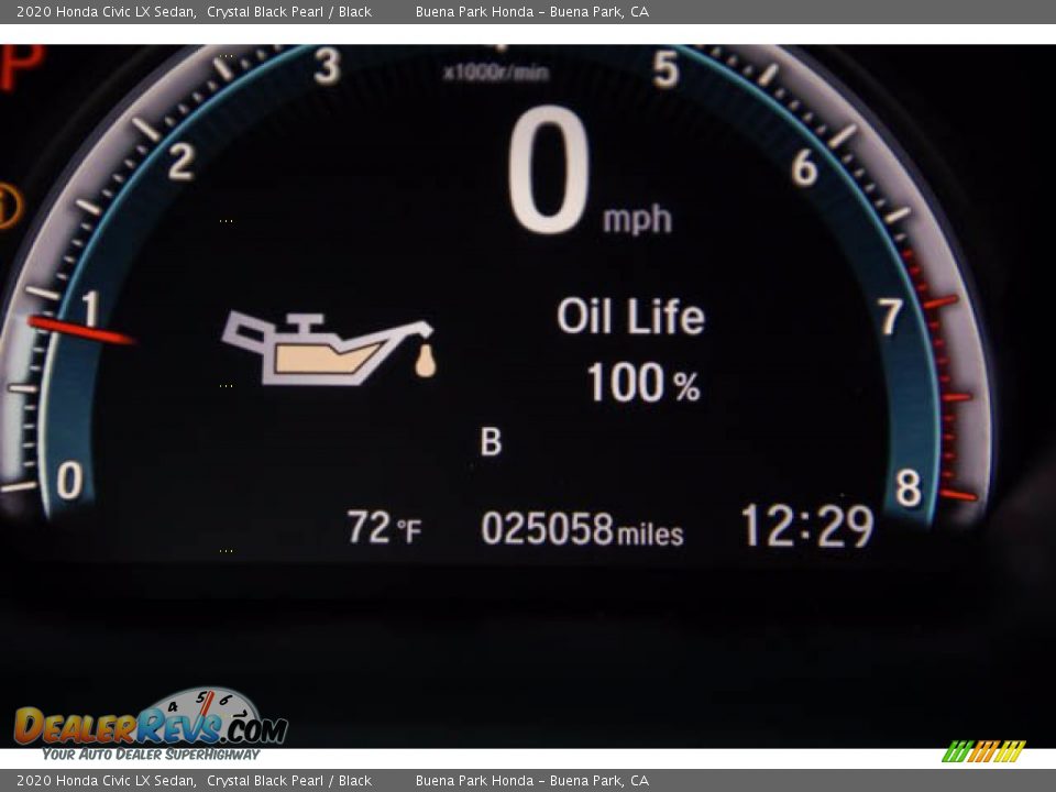 2020 Honda Civic LX Sedan Crystal Black Pearl / Black Photo #6