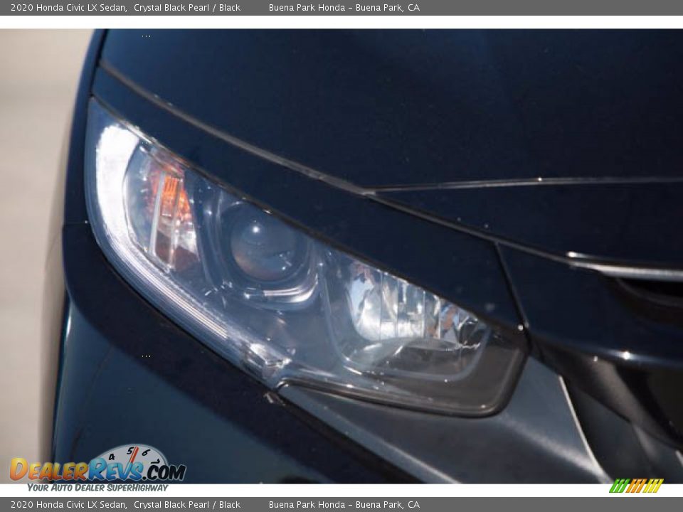 2020 Honda Civic LX Sedan Crystal Black Pearl / Black Photo #8