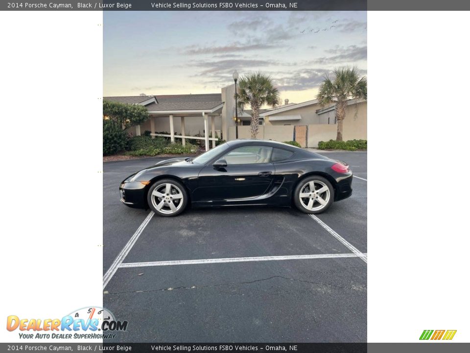 2014 Porsche Cayman Black / Luxor Beige Photo #3