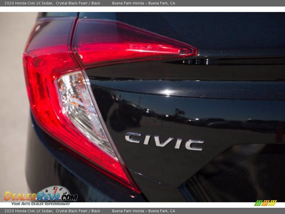 2020 Honda Civic LX Sedan Crystal Black Pearl / Black Photo #12