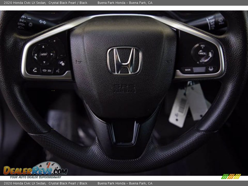 2020 Honda Civic LX Sedan Crystal Black Pearl / Black Photo #15