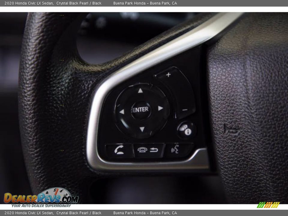 2020 Honda Civic LX Sedan Crystal Black Pearl / Black Photo #16