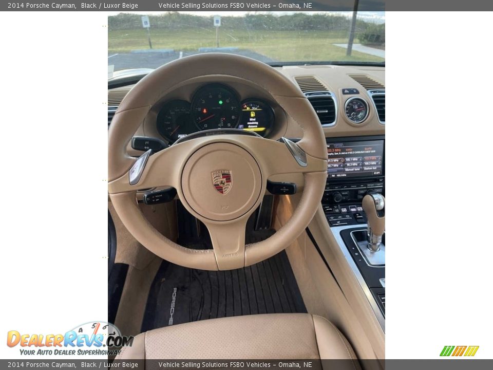 2014 Porsche Cayman Black / Luxor Beige Photo #17