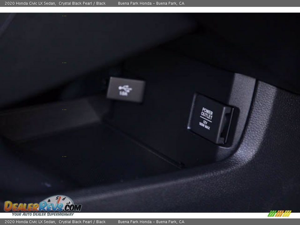2020 Honda Civic LX Sedan Crystal Black Pearl / Black Photo #24