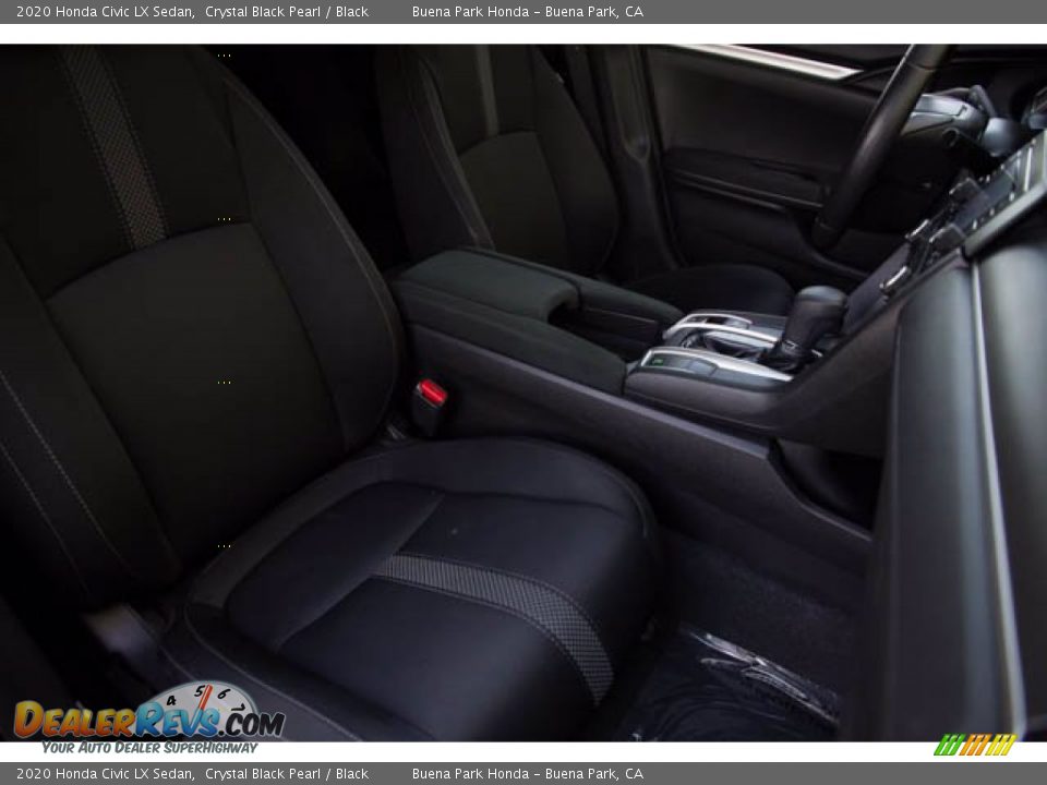 2020 Honda Civic LX Sedan Crystal Black Pearl / Black Photo #25
