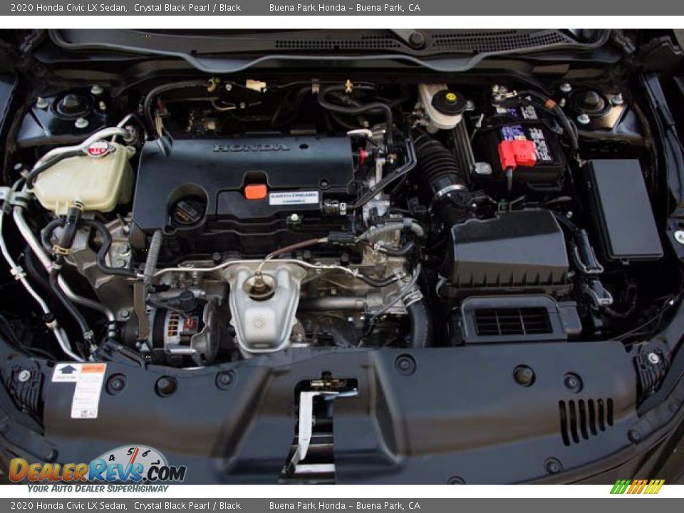 2020 Honda Civic LX Sedan Crystal Black Pearl / Black Photo #34