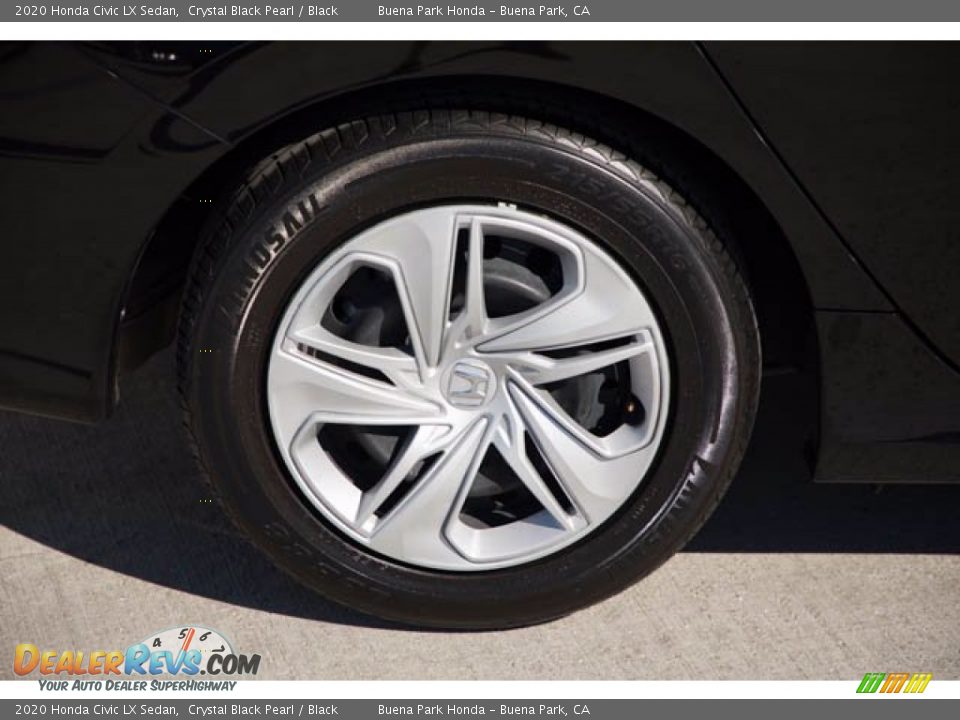 2020 Honda Civic LX Sedan Crystal Black Pearl / Black Photo #35