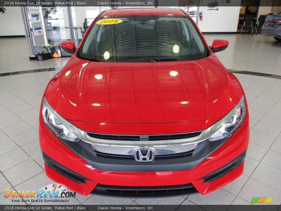 2018 Honda Civic LX Sedan Rallye Red / Black Photo #2