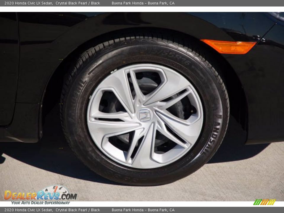 2020 Honda Civic LX Sedan Crystal Black Pearl / Black Photo #36