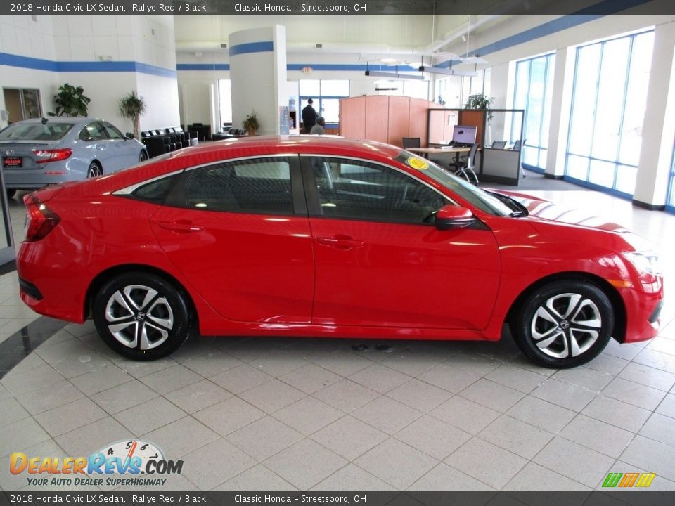 2018 Honda Civic LX Sedan Rallye Red / Black Photo #4