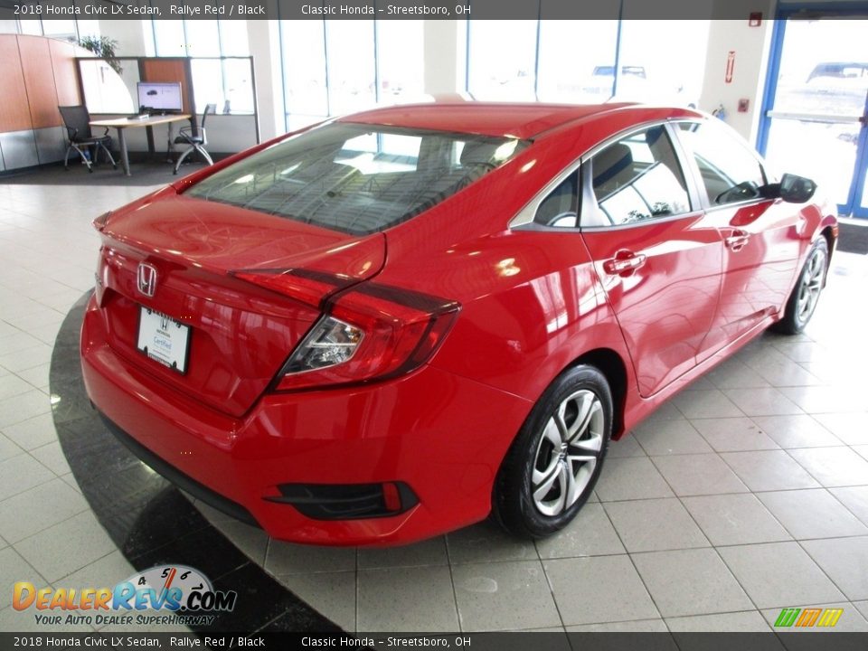 2018 Honda Civic LX Sedan Rallye Red / Black Photo #7