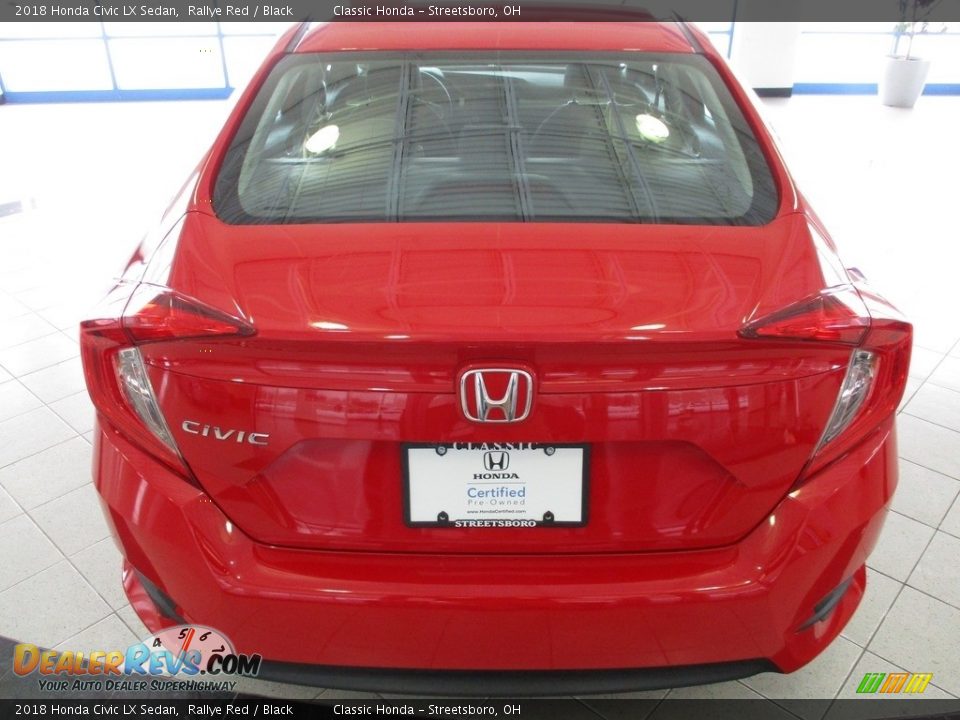 2018 Honda Civic LX Sedan Rallye Red / Black Photo #8