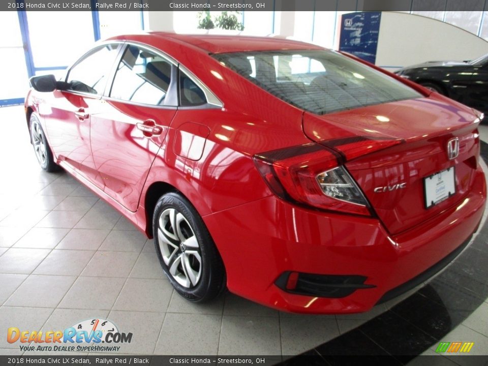 2018 Honda Civic LX Sedan Rallye Red / Black Photo #9