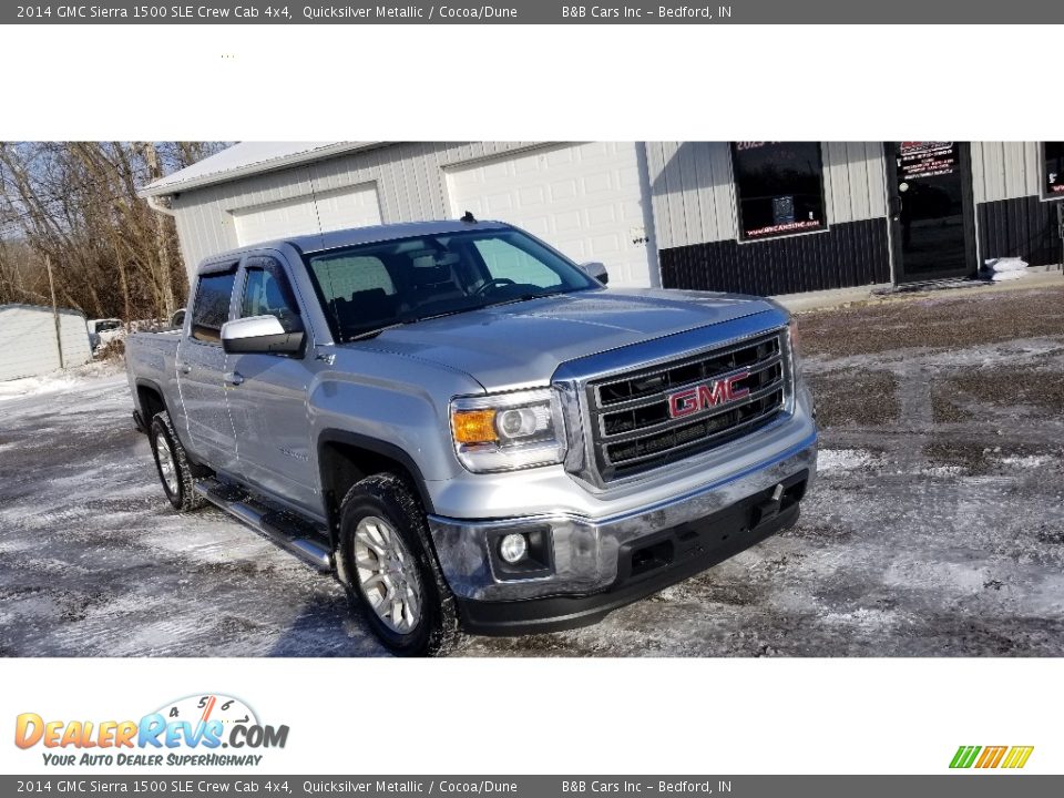 2014 GMC Sierra 1500 SLE Crew Cab 4x4 Quicksilver Metallic / Cocoa/Dune Photo #2