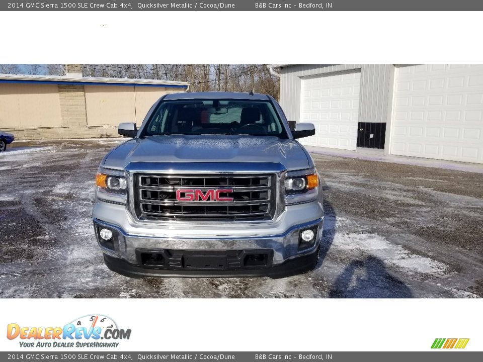 2014 GMC Sierra 1500 SLE Crew Cab 4x4 Quicksilver Metallic / Cocoa/Dune Photo #3