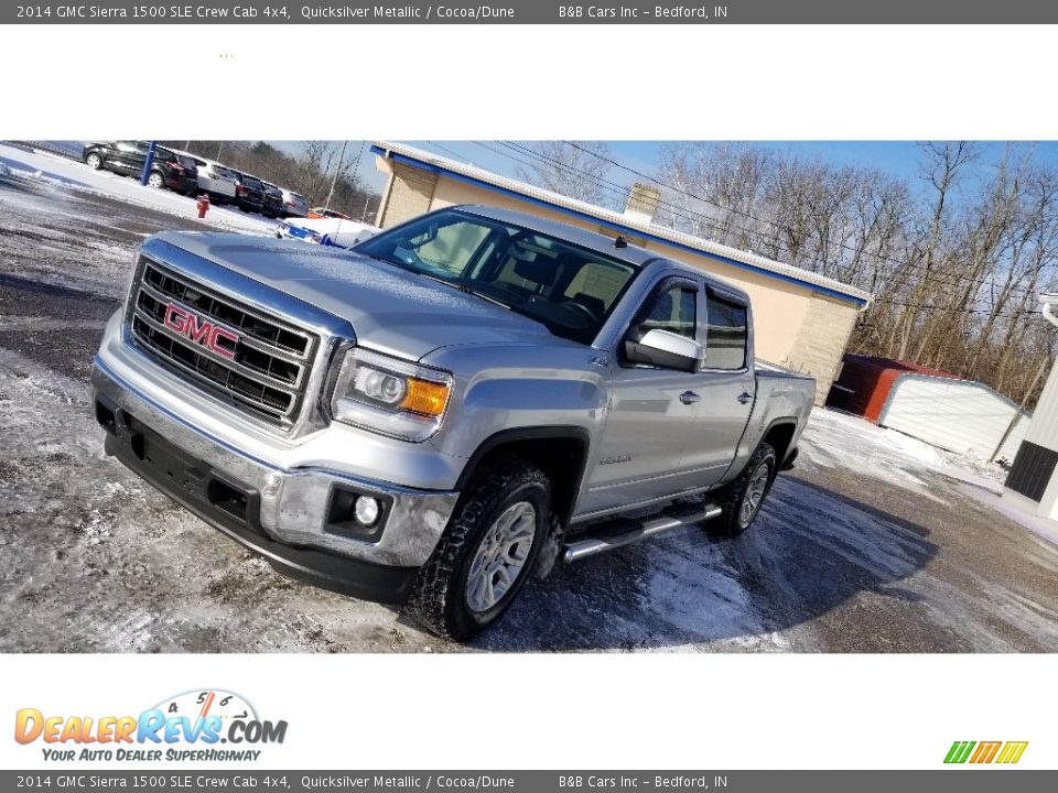 2014 GMC Sierra 1500 SLE Crew Cab 4x4 Quicksilver Metallic / Cocoa/Dune Photo #4