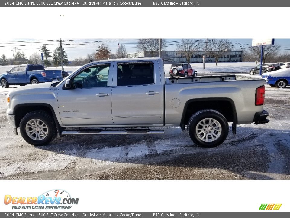 2014 GMC Sierra 1500 SLE Crew Cab 4x4 Quicksilver Metallic / Cocoa/Dune Photo #5