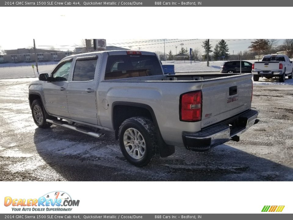 2014 GMC Sierra 1500 SLE Crew Cab 4x4 Quicksilver Metallic / Cocoa/Dune Photo #6