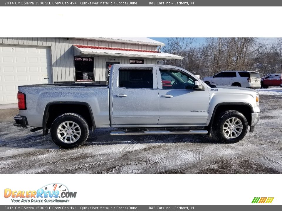 2014 GMC Sierra 1500 SLE Crew Cab 4x4 Quicksilver Metallic / Cocoa/Dune Photo #9