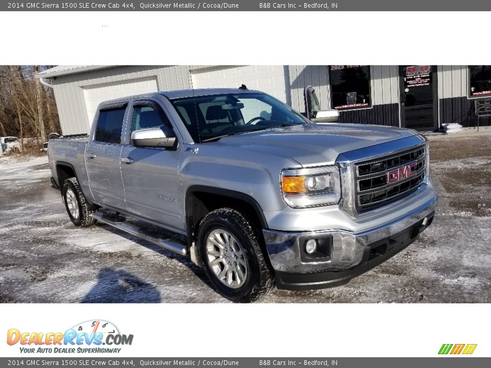 2014 GMC Sierra 1500 SLE Crew Cab 4x4 Quicksilver Metallic / Cocoa/Dune Photo #24