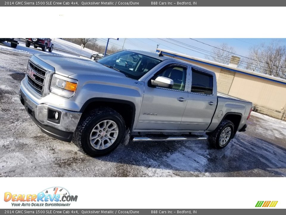 2014 GMC Sierra 1500 SLE Crew Cab 4x4 Quicksilver Metallic / Cocoa/Dune Photo #25