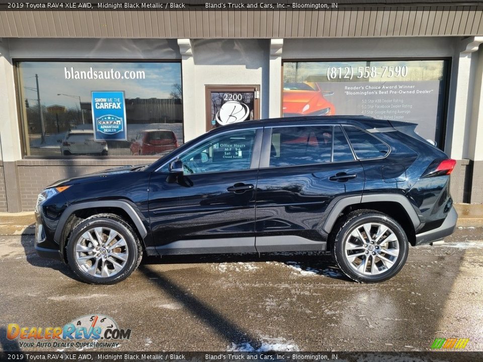 2019 Toyota RAV4 XLE AWD Midnight Black Metallic / Black Photo #1