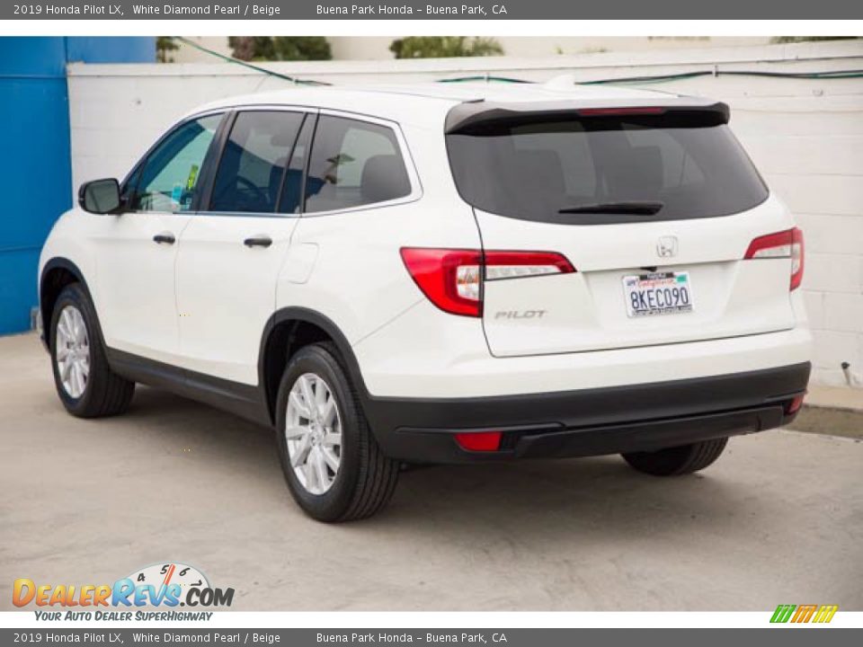 2019 Honda Pilot LX White Diamond Pearl / Beige Photo #2