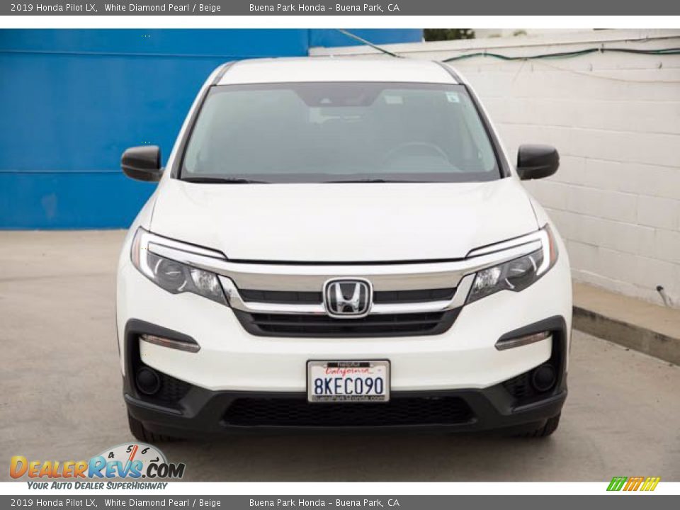 2019 Honda Pilot LX White Diamond Pearl / Beige Photo #7