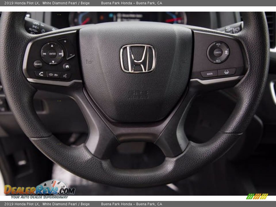 2019 Honda Pilot LX White Diamond Pearl / Beige Photo #13