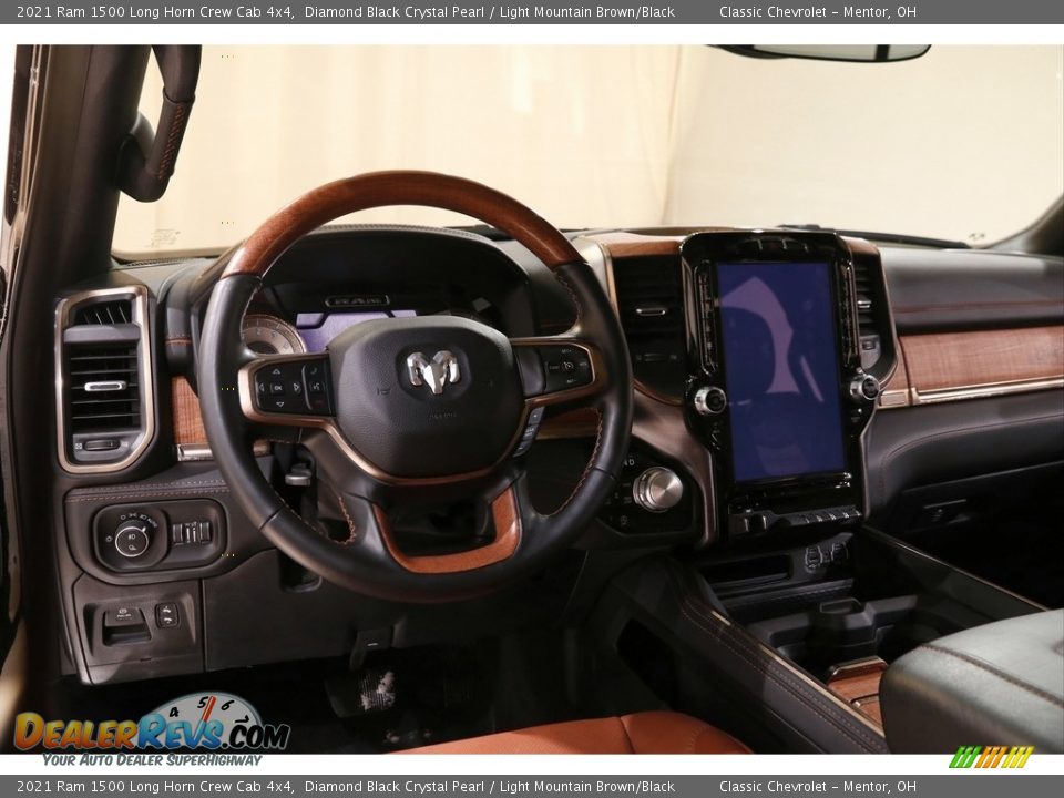 Dashboard of 2021 Ram 1500 Long Horn Crew Cab 4x4 Photo #6