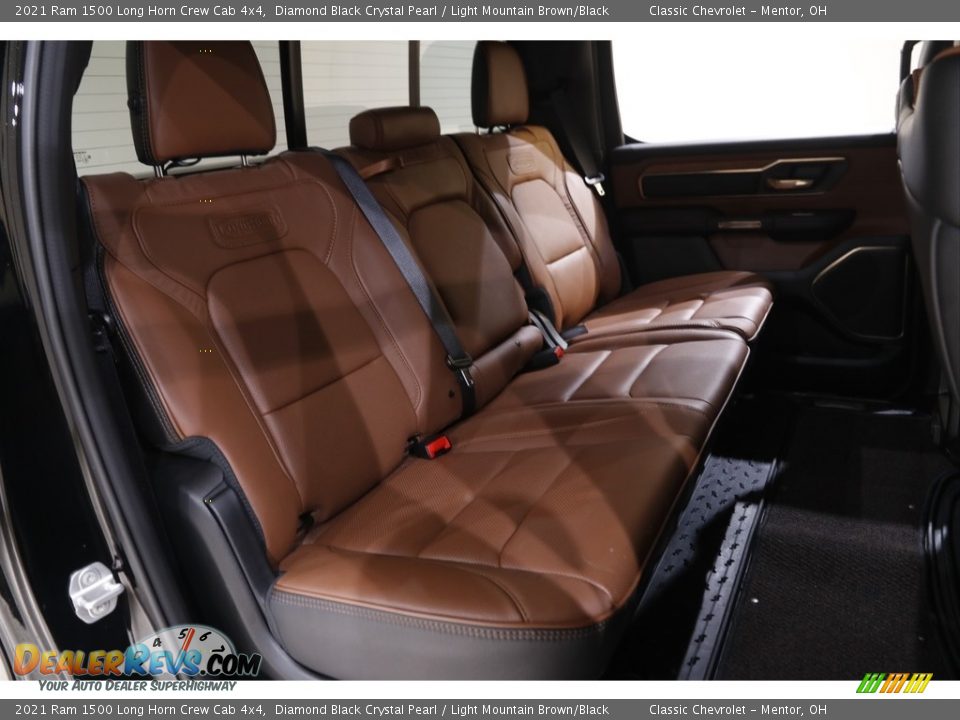 Rear Seat of 2021 Ram 1500 Long Horn Crew Cab 4x4 Photo #18