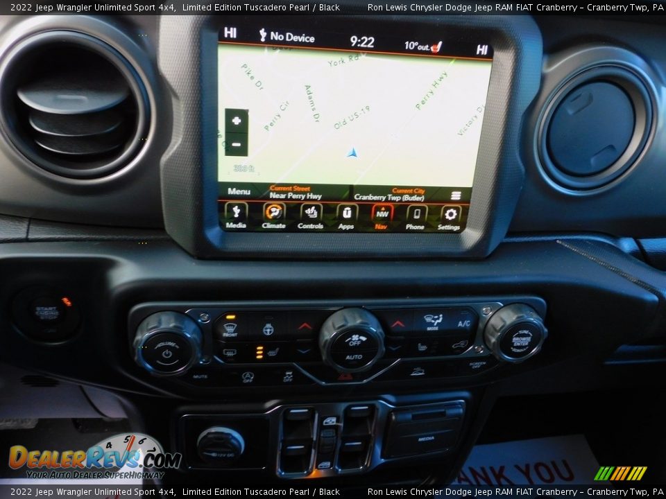 Controls of 2022 Jeep Wrangler Unlimited Sport 4x4 Photo #15