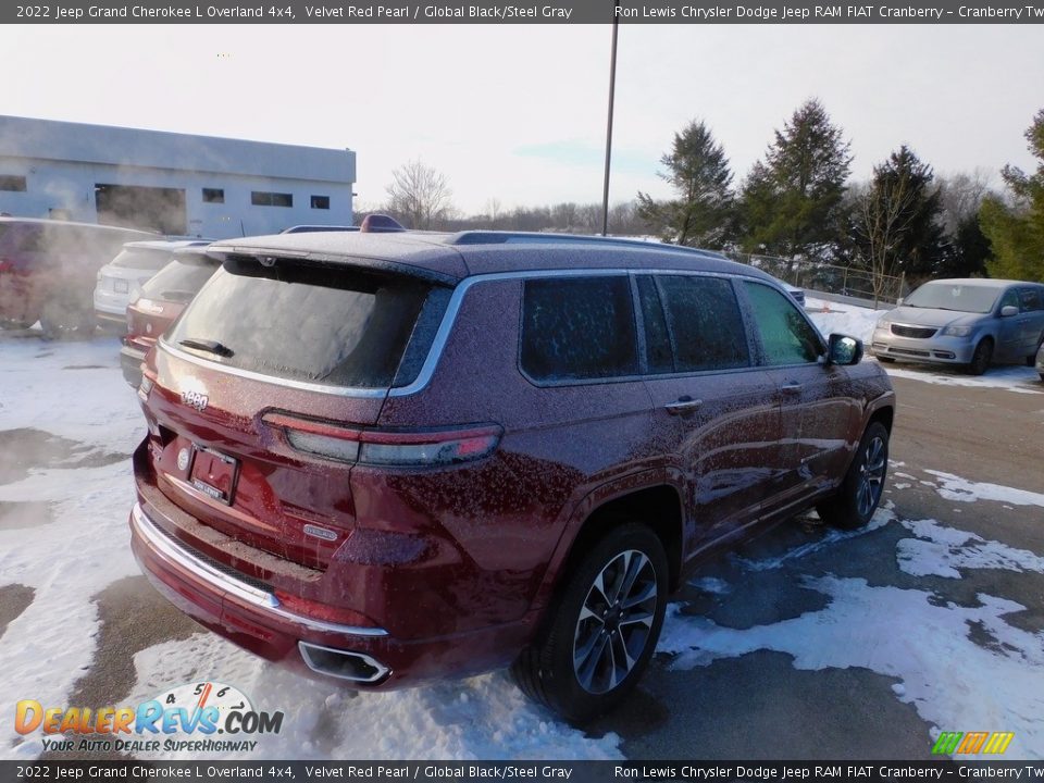 2022 Jeep Grand Cherokee L Overland 4x4 Velvet Red Pearl / Global Black/Steel Gray Photo #5