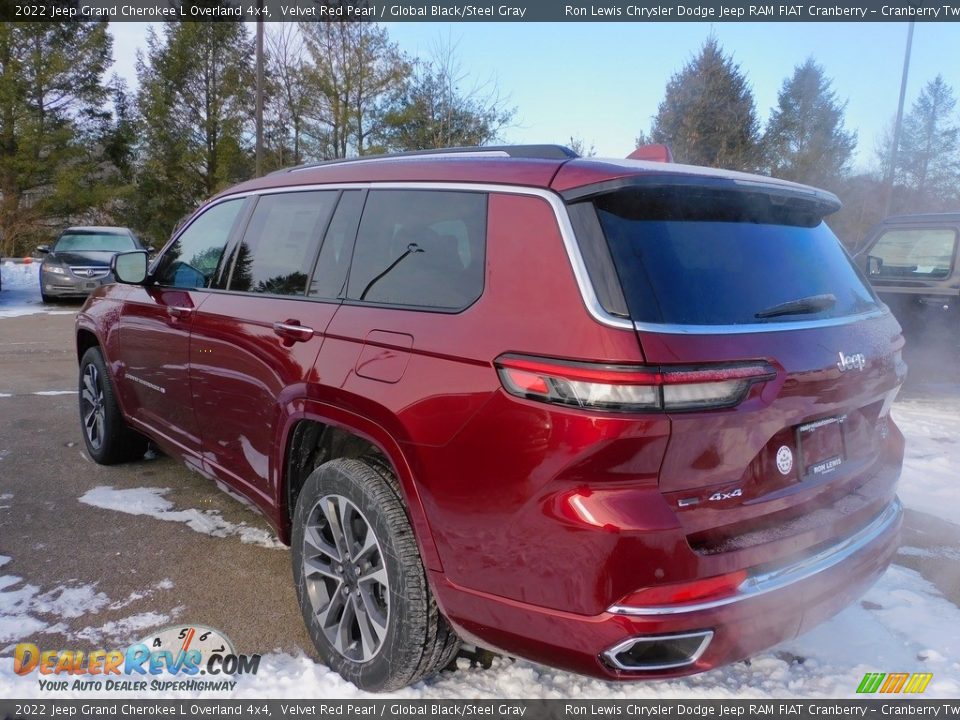 2022 Jeep Grand Cherokee L Overland 4x4 Velvet Red Pearl / Global Black/Steel Gray Photo #8