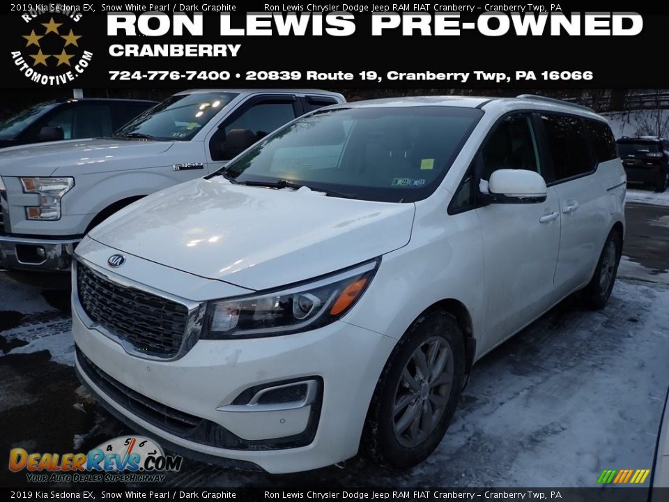 2019 Kia Sedona EX Snow White Pearl / Dark Graphite Photo #1