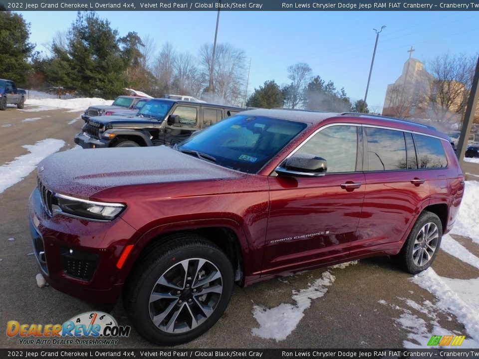 2022 Jeep Grand Cherokee L Overland 4x4 Velvet Red Pearl / Global Black/Steel Gray Photo #10