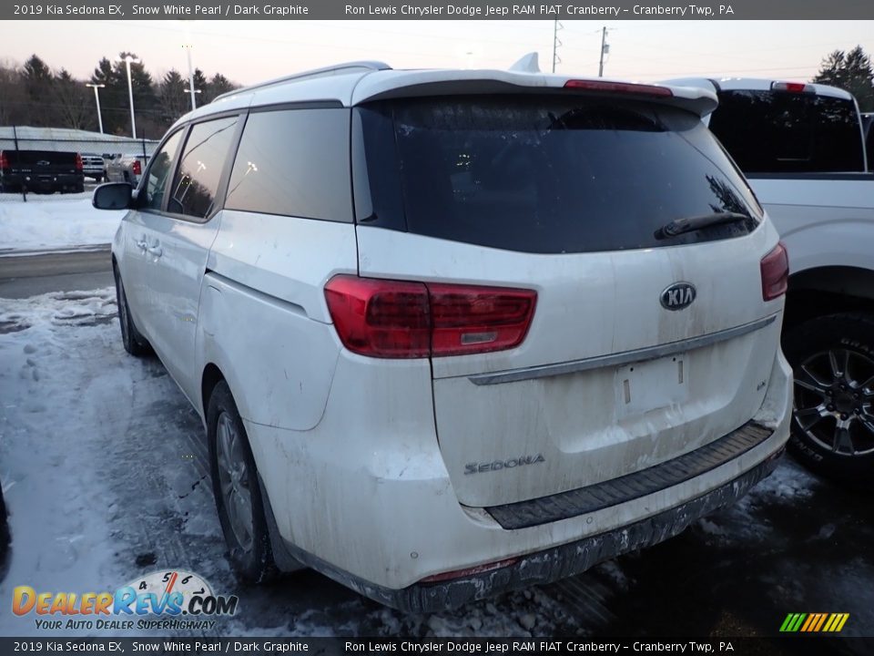 2019 Kia Sedona EX Snow White Pearl / Dark Graphite Photo #4