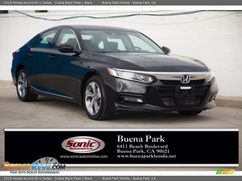 2018 Honda Accord EX-L Sedan Crystal Black Pearl / Black Photo #1