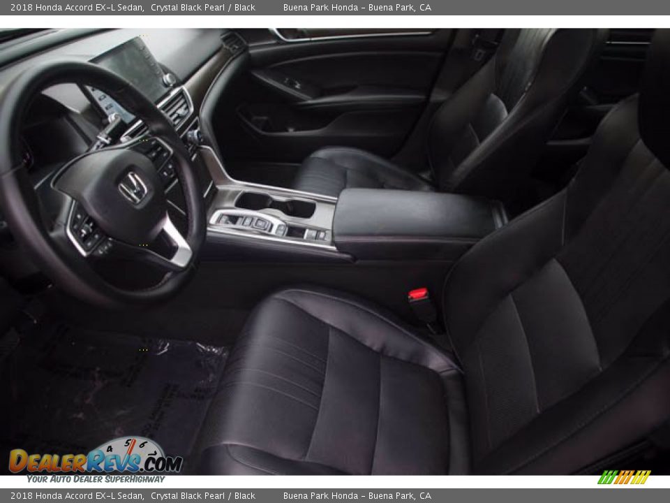2018 Honda Accord EX-L Sedan Crystal Black Pearl / Black Photo #3
