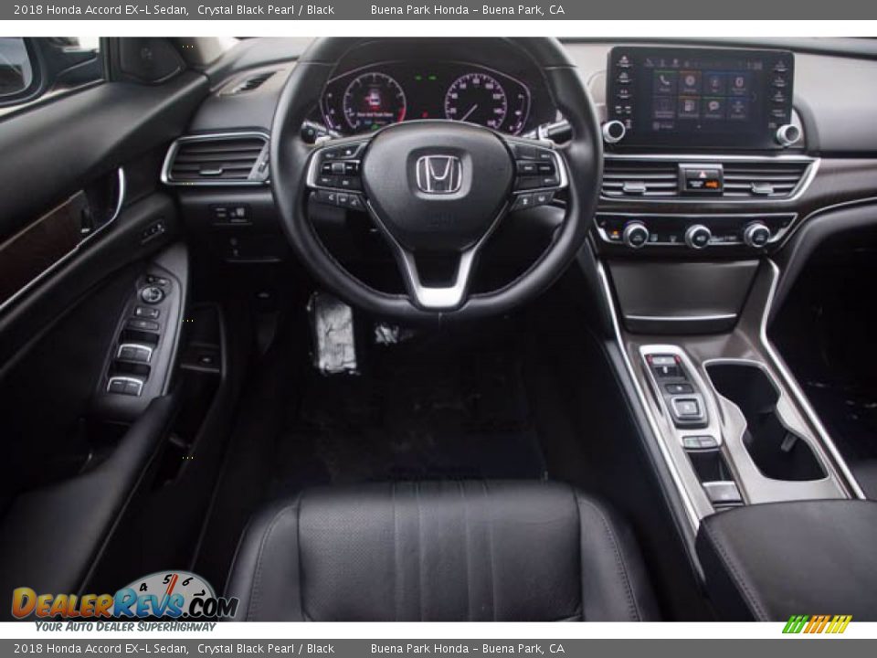 2018 Honda Accord EX-L Sedan Crystal Black Pearl / Black Photo #5